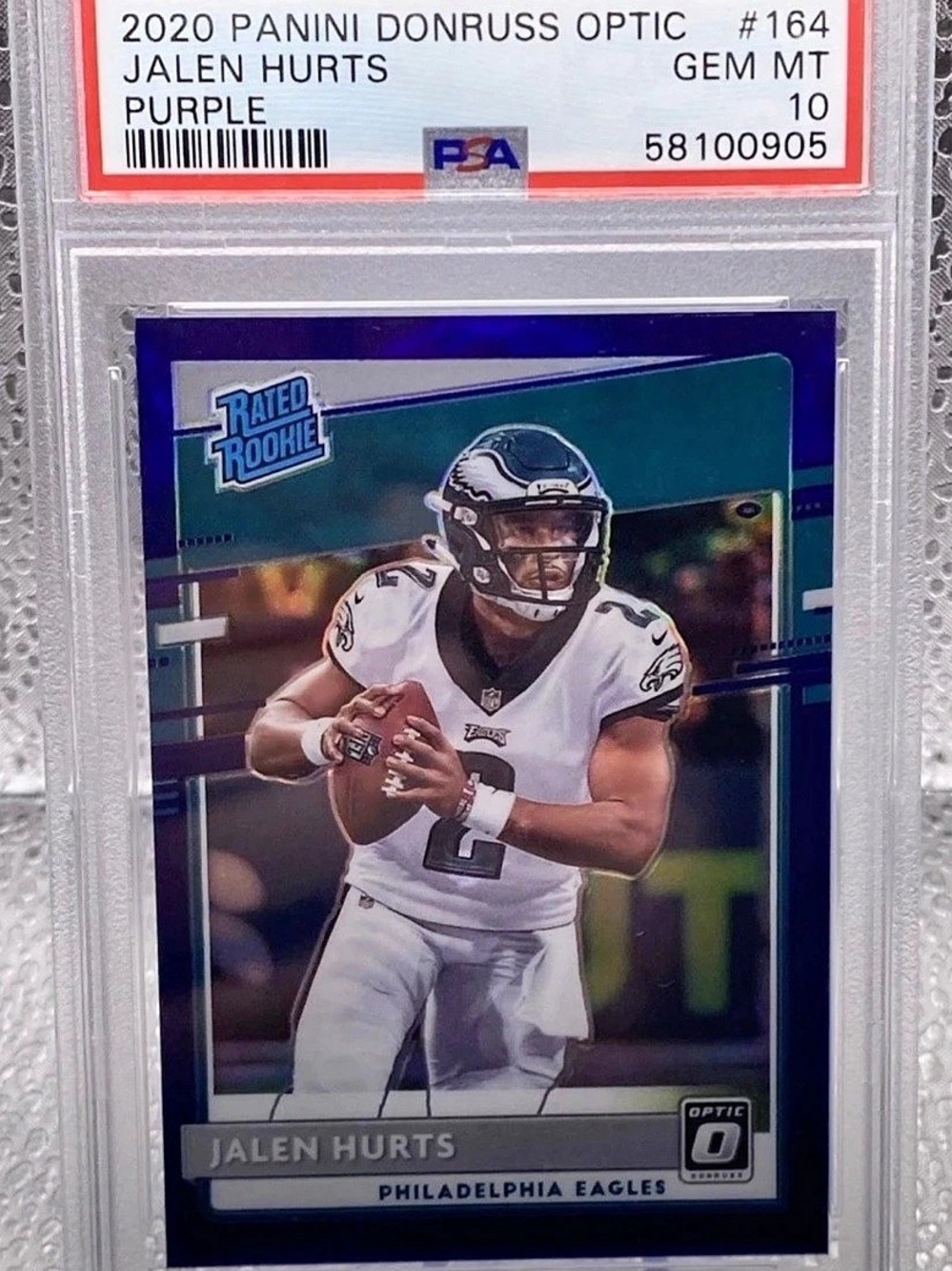Panini 2020 Donruss Optic Rated Rookie #164 Jalen Hurts Purple 2020
